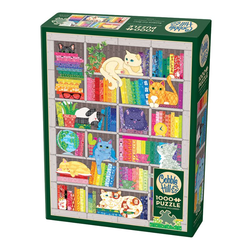 Rainbow Cat Quilt Cobble Hill 1000 Piece Puzzle Rainbow Cat Quilt Cobble Hill 1000 Piece Puzzle