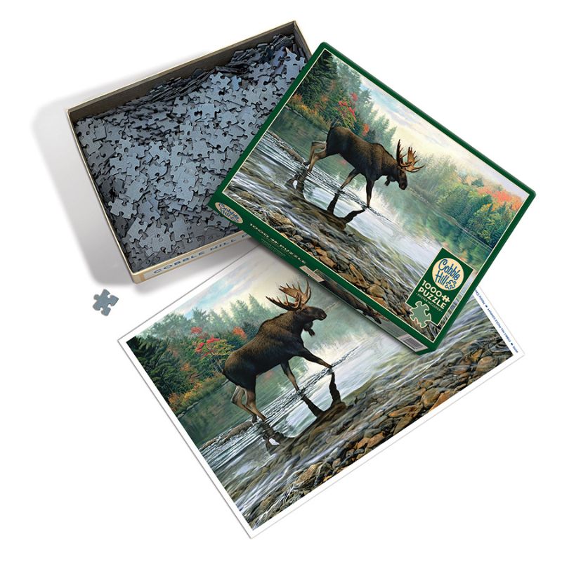 Moose Crossing Cobble Hill 1000 Piece Puzzle Details Moose Crossing Cobble Hill 1000 Piece Puzzle Details